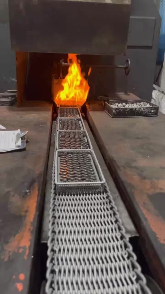 Heating of powder metallurgy parts